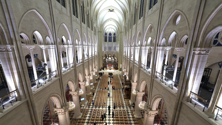 Notre Dame Paris restored inside