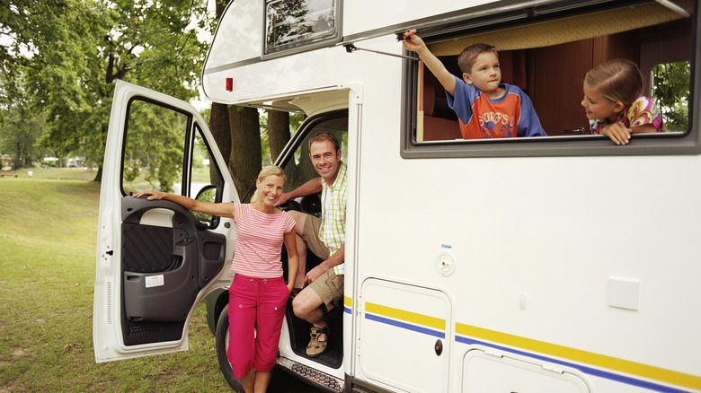 Family in an RV