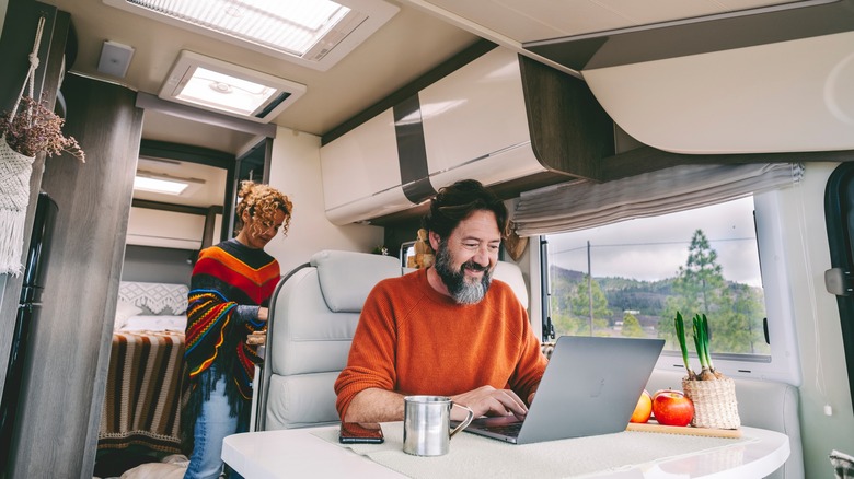 Couple living in their RV