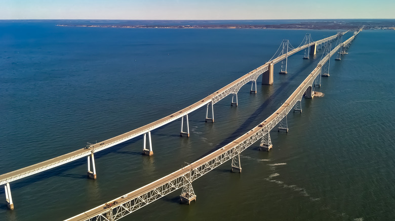 Chesapeake Bay Bridge aerial photo