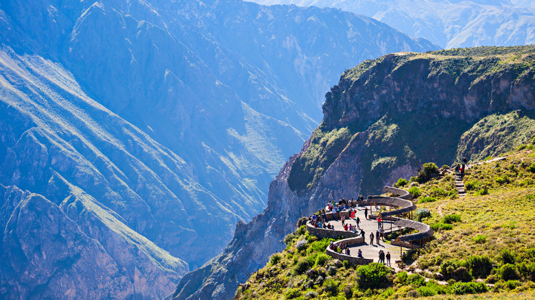 Colca Canyon with tourists