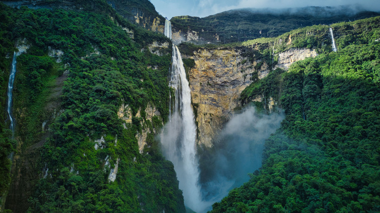 Gocta Waterfall and its surrounding greenery