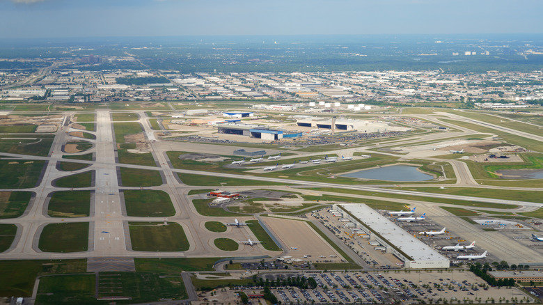 Aerial of Chicago O'Hare airport