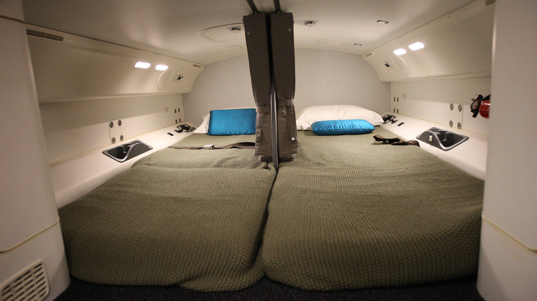 Pilot sleeping compartment on plane