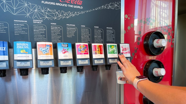 Disney World soda fountain.