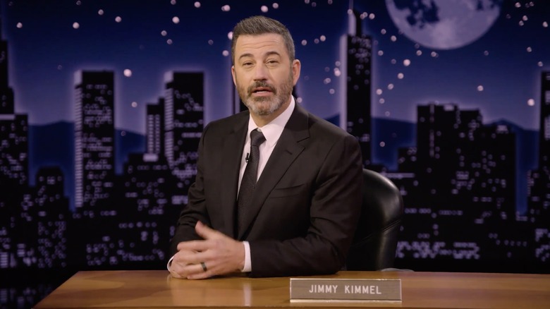 Jimmy Kimmel at desk