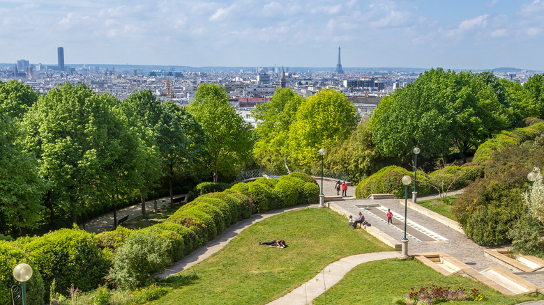 Parc de Belleville in Paris, France