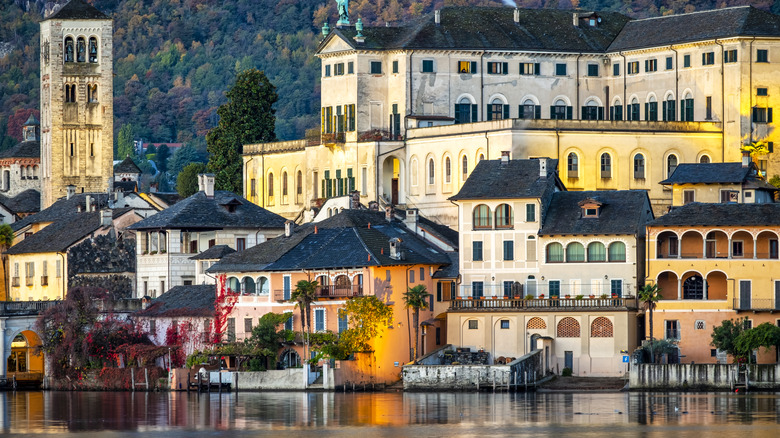 Colorful villas on a lake