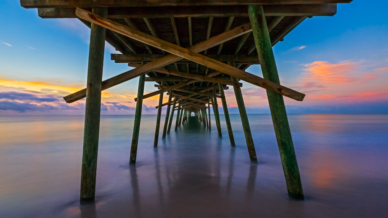 Sunset at a pier