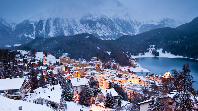 st moritz at dusk