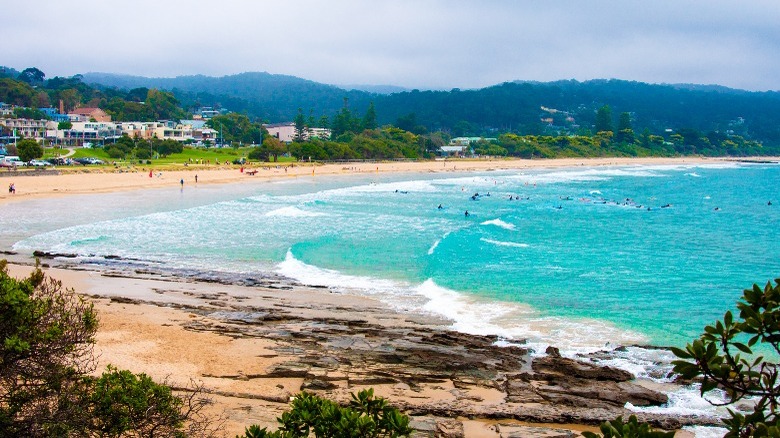 Panoramic view of a beach 