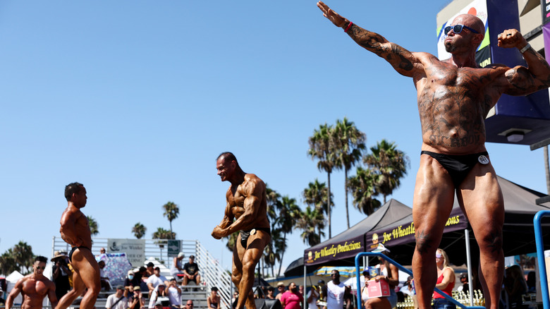 Muscle men on Muscle Beach 