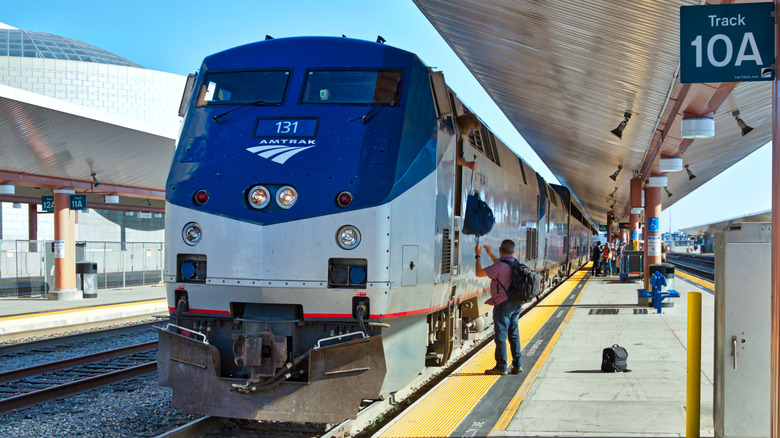 amtrak train at station