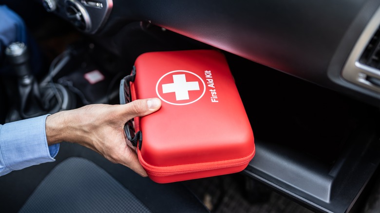 Emergency kit in glove box