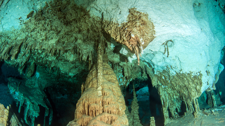 Underwater rock formations