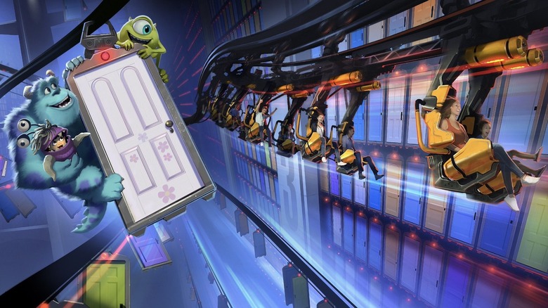 Monsters, Inc. suspended coaster concept art