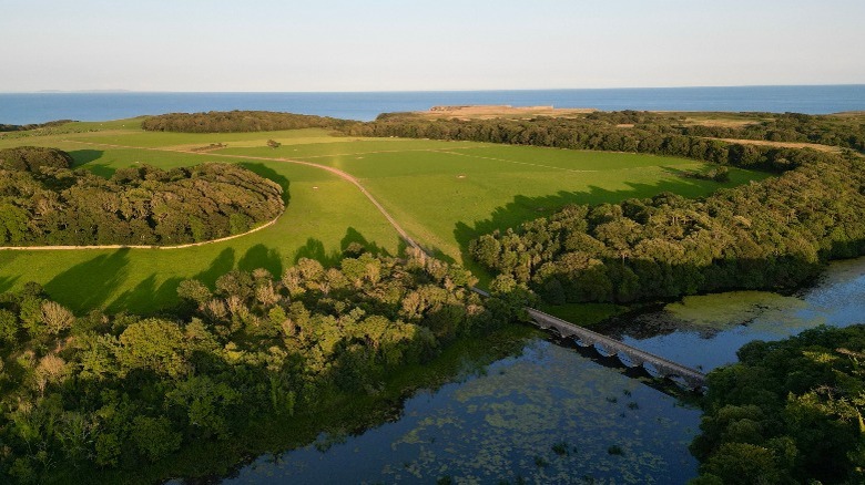 Aerial view of an estate