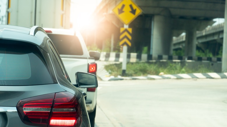 cars on road