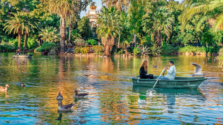 Boating on the pond in Citadel Park