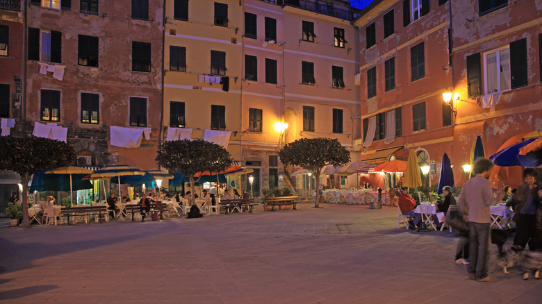 Vernazza street at night