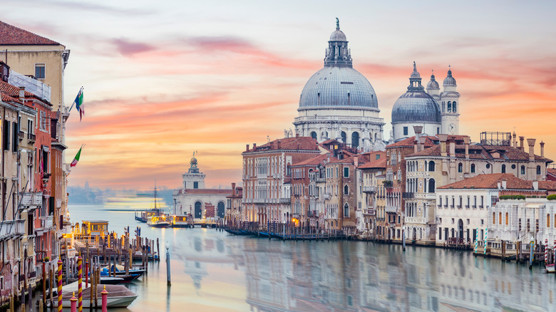 Sunrise view of Venice's Grand Canal