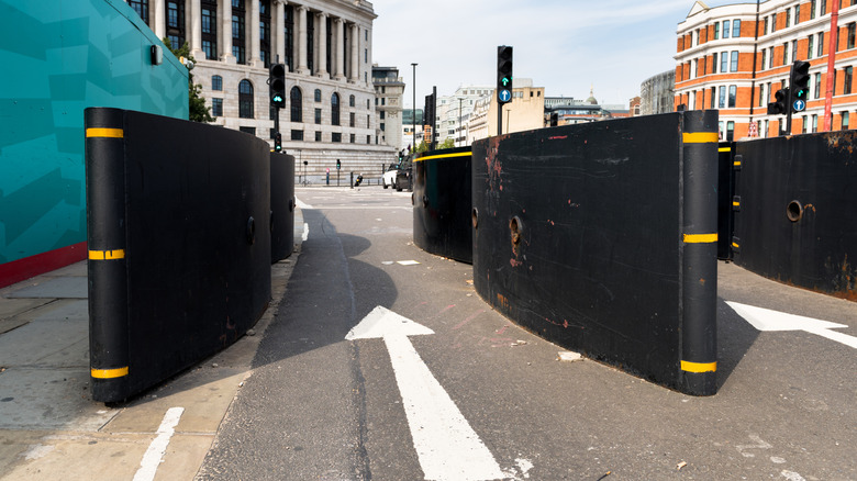 anti terror security barriers in London