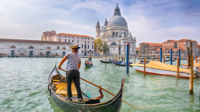 Gondolier Venice St. Mark's basilica