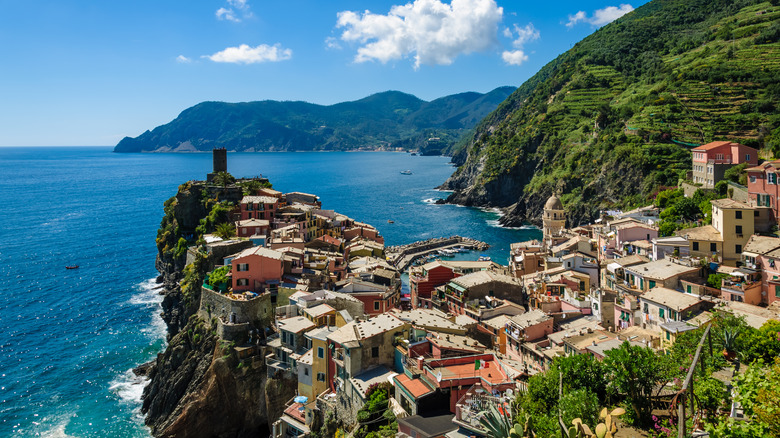 View of Vernazza village