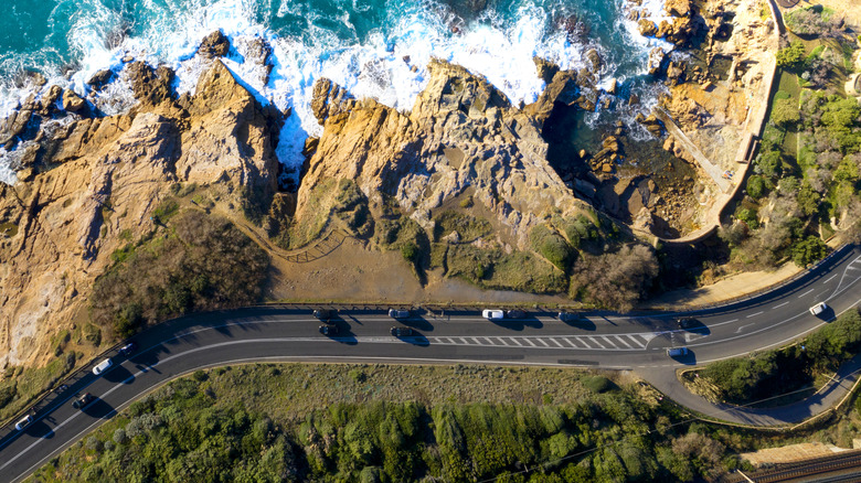 A road along the coast of Tuscany.