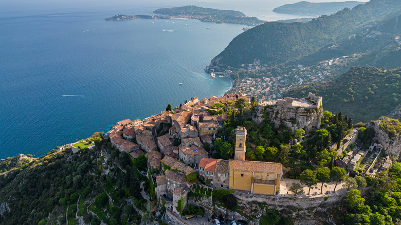 Èze French Riviera, aerial view