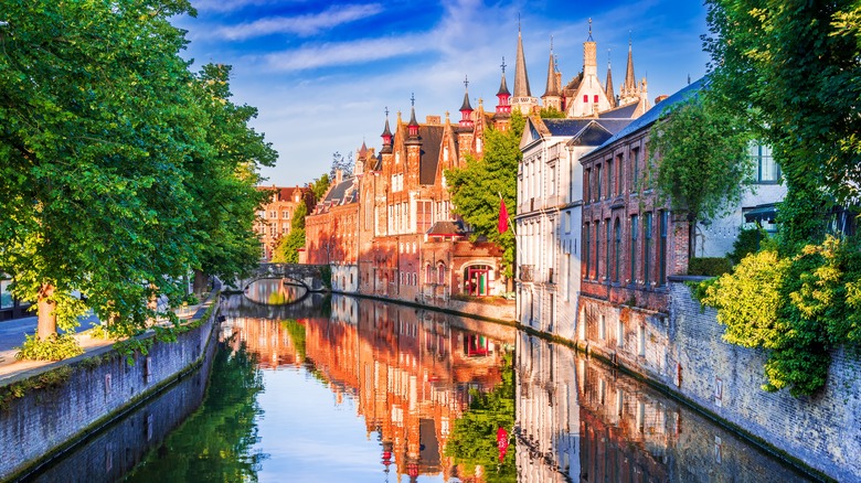 Groenerei Canal in Bruges, Belgium