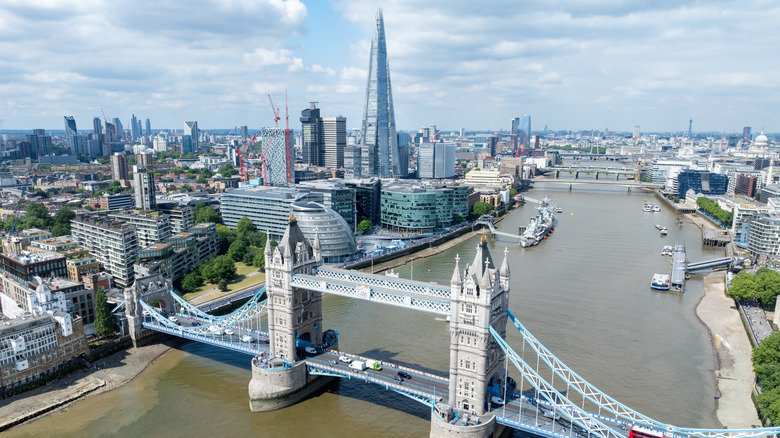 London city aerial view