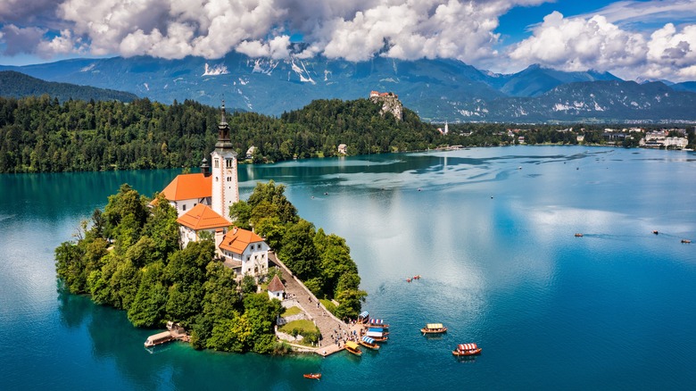 island and castle lake bled slovenia