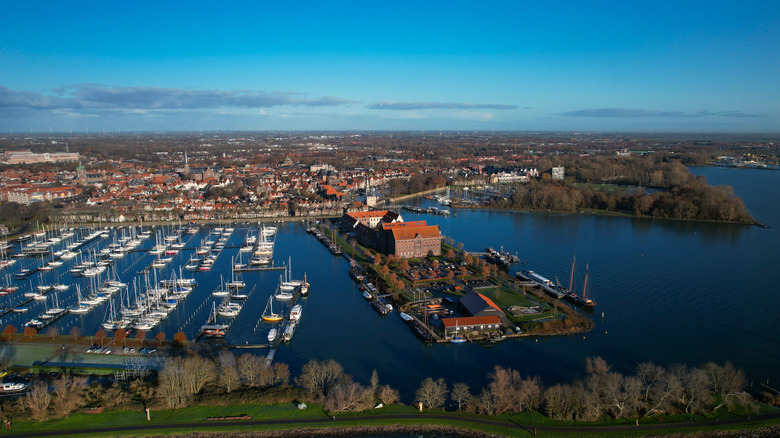 aerial view Hoorn daytime
