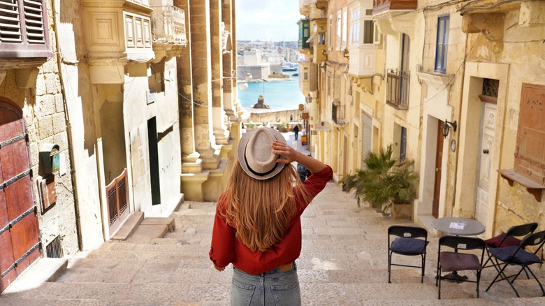 Woman exploring Malta
