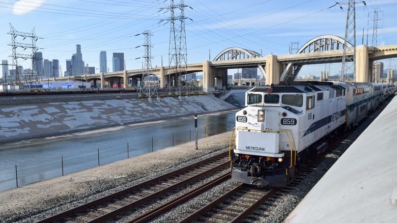 Metrolink train in Los Angeles