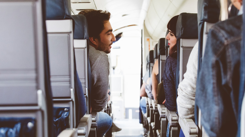 Friendly airplane passengers