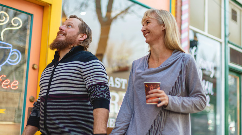 tourist couple in Colorado town