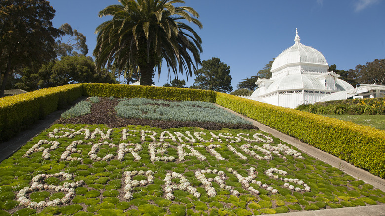 Floral sign conservatory Golden Gate Park