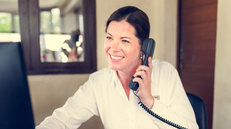Businesswoman on phone call 
