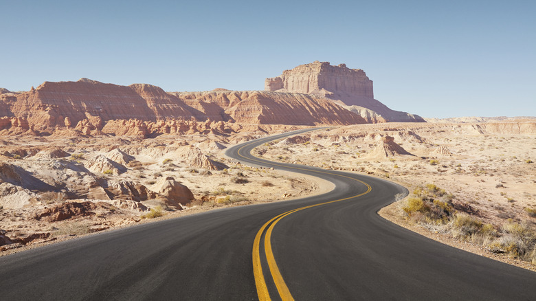 road on american landscape