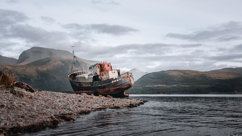 Corpach shipwreck near Fort William, Scotland