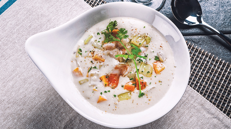 New England clam chowder