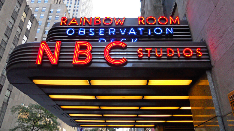 NBC Studios marquee Rockefeller Center