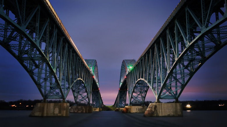 South Grand Island Bridge at night