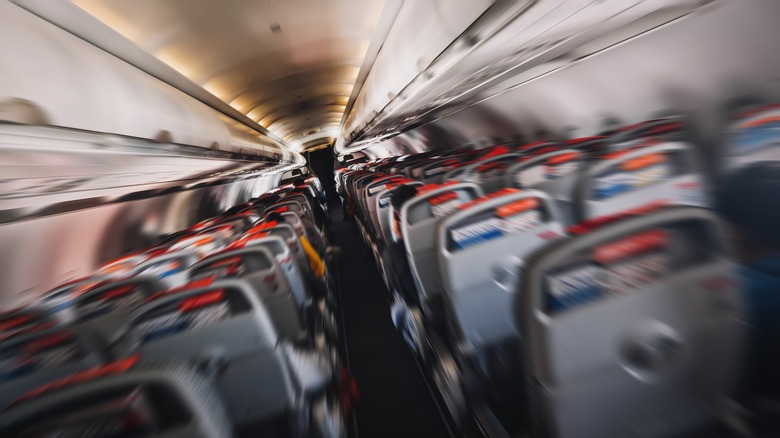 Plane cabin shaking during turbulence