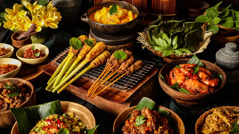 An assortment of Balinese food