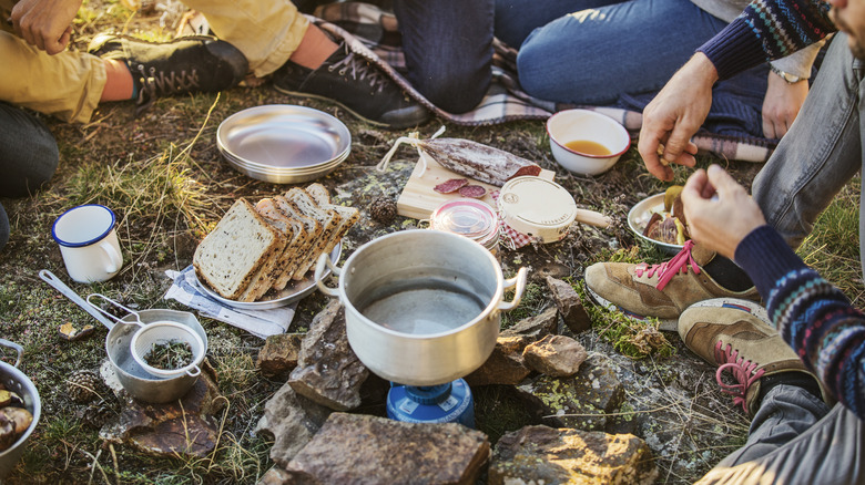 Meal at campsite