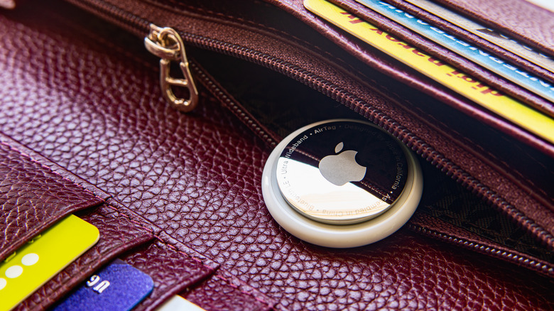 Apple AirTag in a wallet