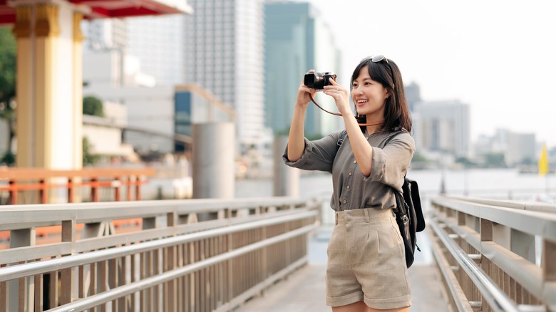 Woman taking a picture